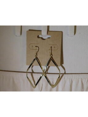 Gold Geometric Drop Earrings